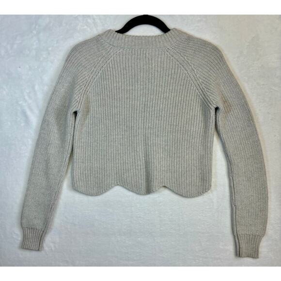 Aritzia Wilfred Sardou Sweater Heather Birch XS Made in Italy 100% Wool - Picture 10 of 12
